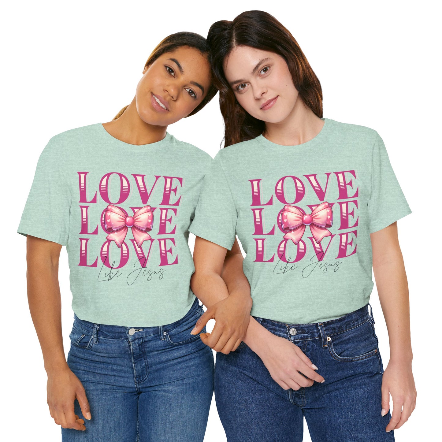 Love Like Jesus Tee, Cute Christian Shirt, Inspirational Tee, Gift for Her, Faith-Based Fashion, Summer Outfit