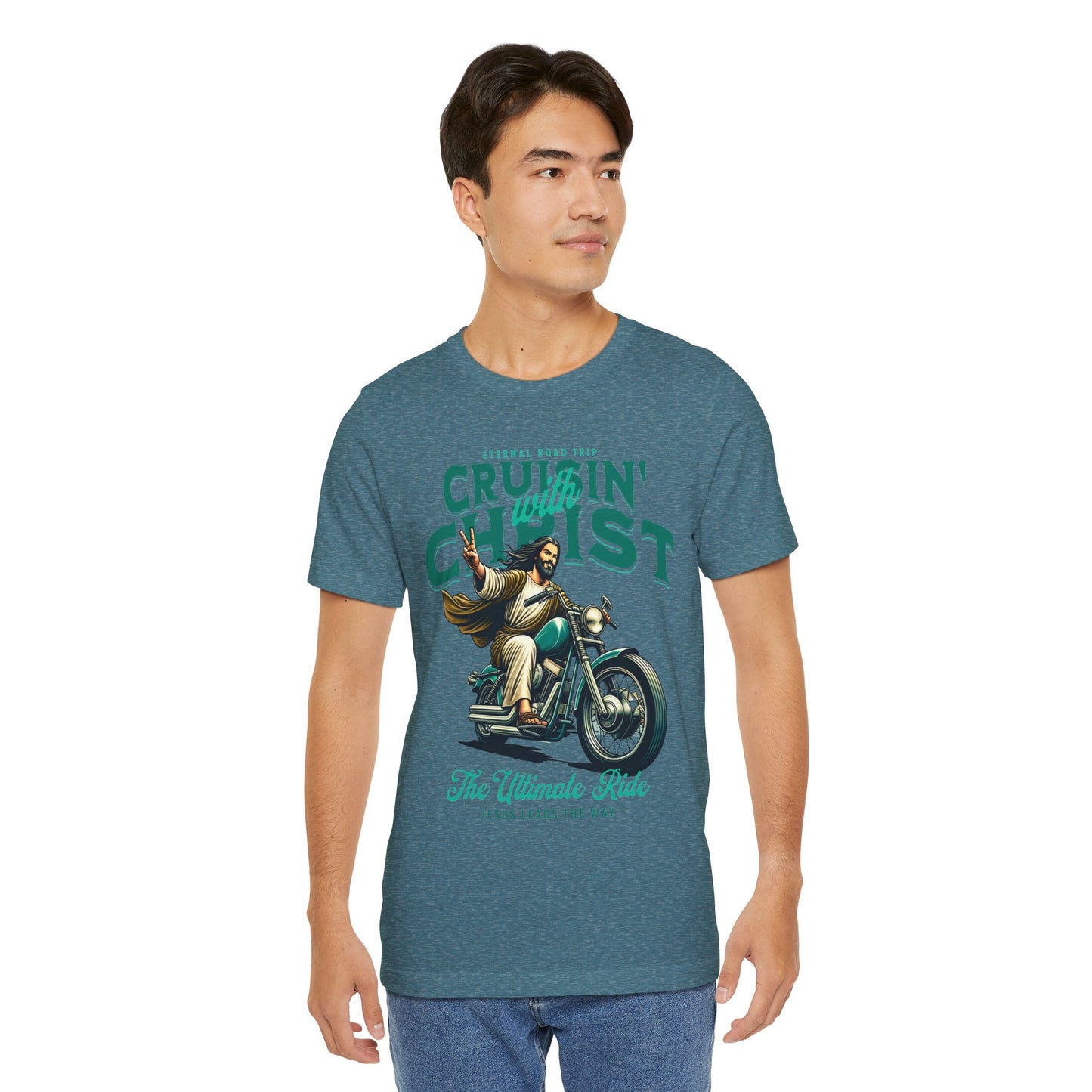 Christian Unisex Tee - Cruisin' with Christ Design