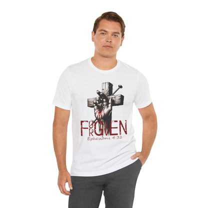 Forgiven Graphic Tee, Christian Unisex Shirt, Religious Short Sleeve Top, Inspirational T-Shirt, Spiritual Clothing