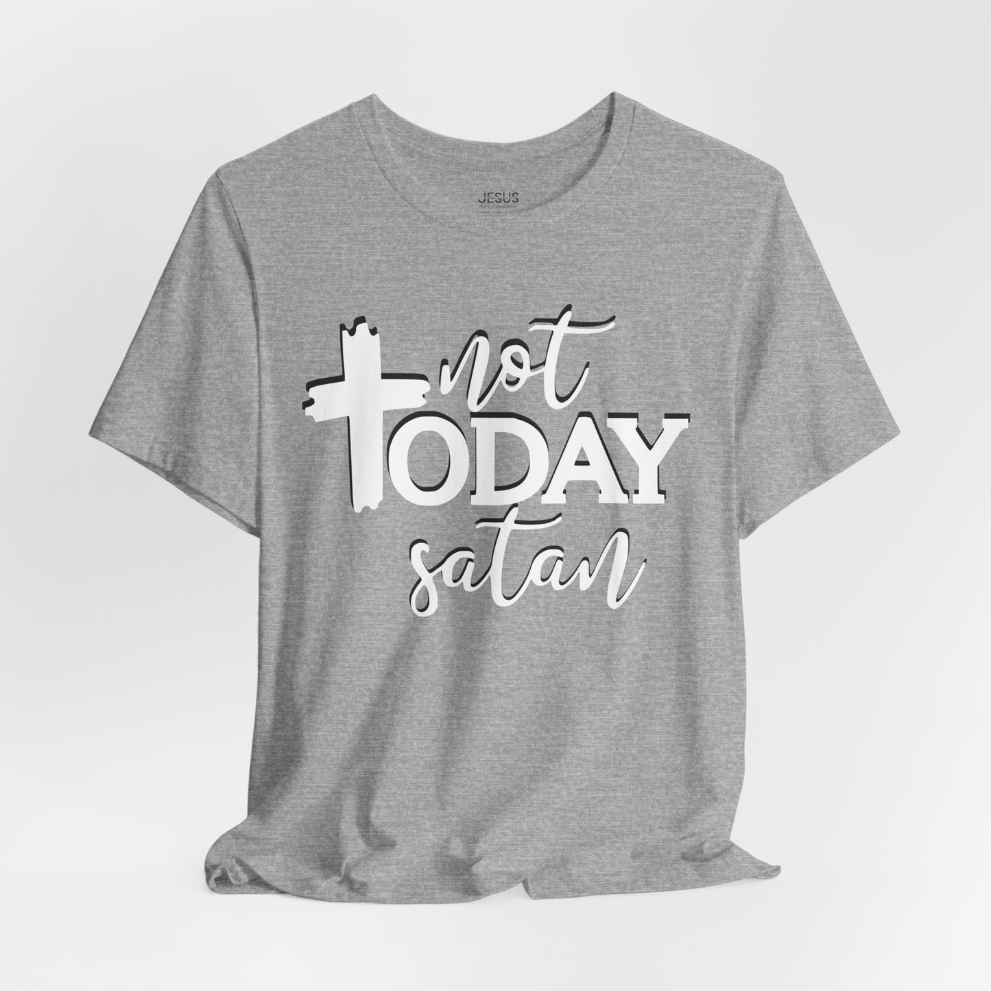 Bold Graphic Tee: Embrace the Sass with, "Not Today Satan" Graphic Tee, Funny T-Shirt, Vintage Tee, Sarcastic Shirt, Statement Tee