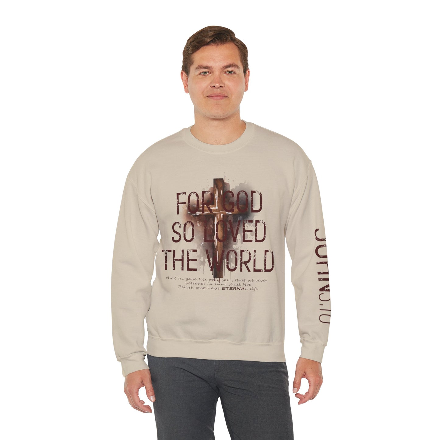 Heavenly Threads - Bible Verse Unisex Sweatshirt, Christian Apparel, Inspirational Jumper, Faith Crewneck, Religious Gift for Him or Her