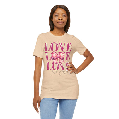 Love Like Jesus Tee, Cute Christian Shirt, Inspirational Tee, Gift for Her, Faith-Based Fashion, Summer Outfit