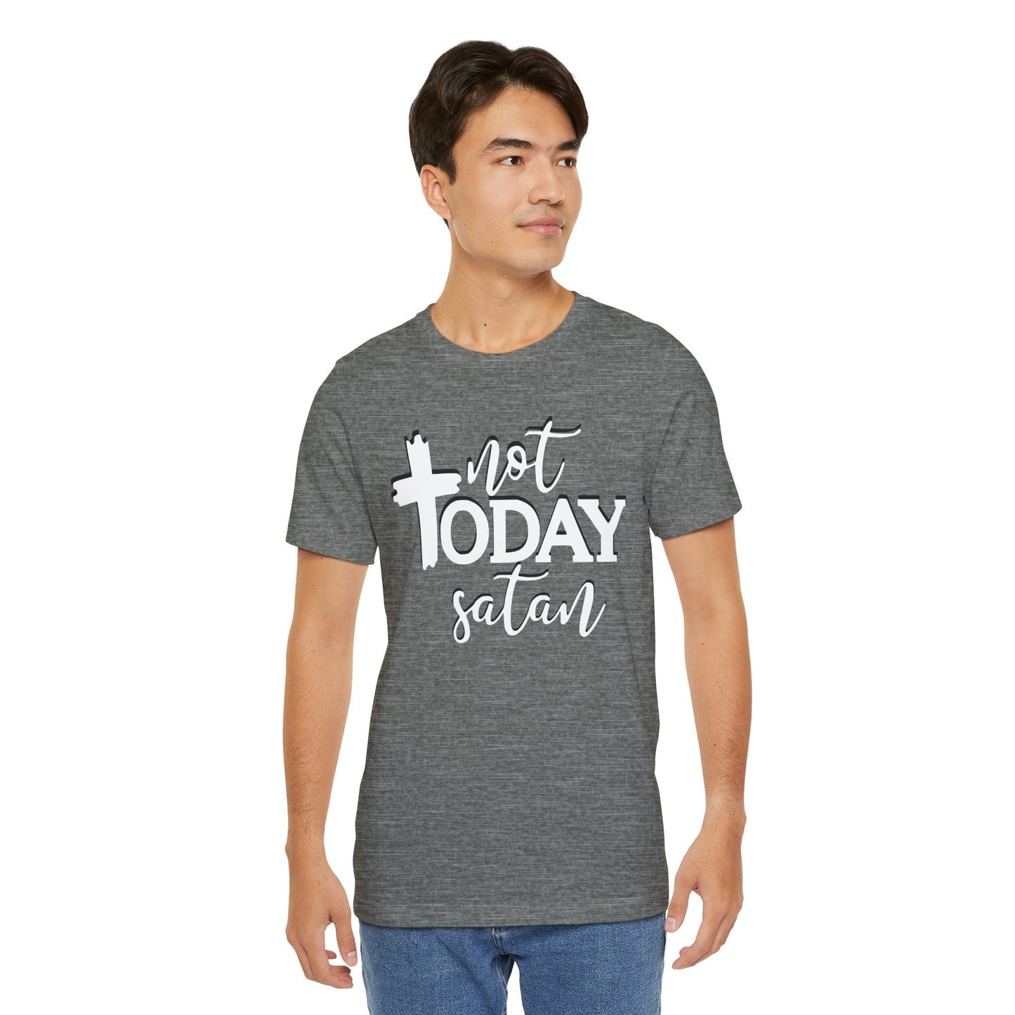 Bold Graphic Tee: Embrace the Sass with, "Not Today Satan" Graphic Tee, Funny T-Shirt, Vintage Tee, Sarcastic Shirt, Statement Tee