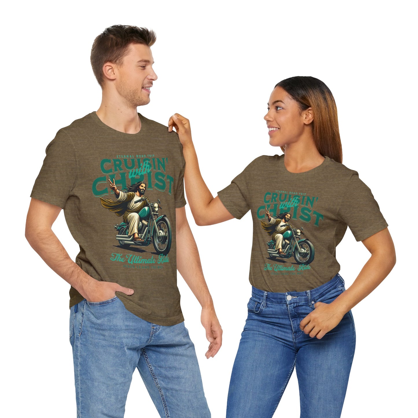 Christian Unisex Tee - Cruisin' with Christ Design