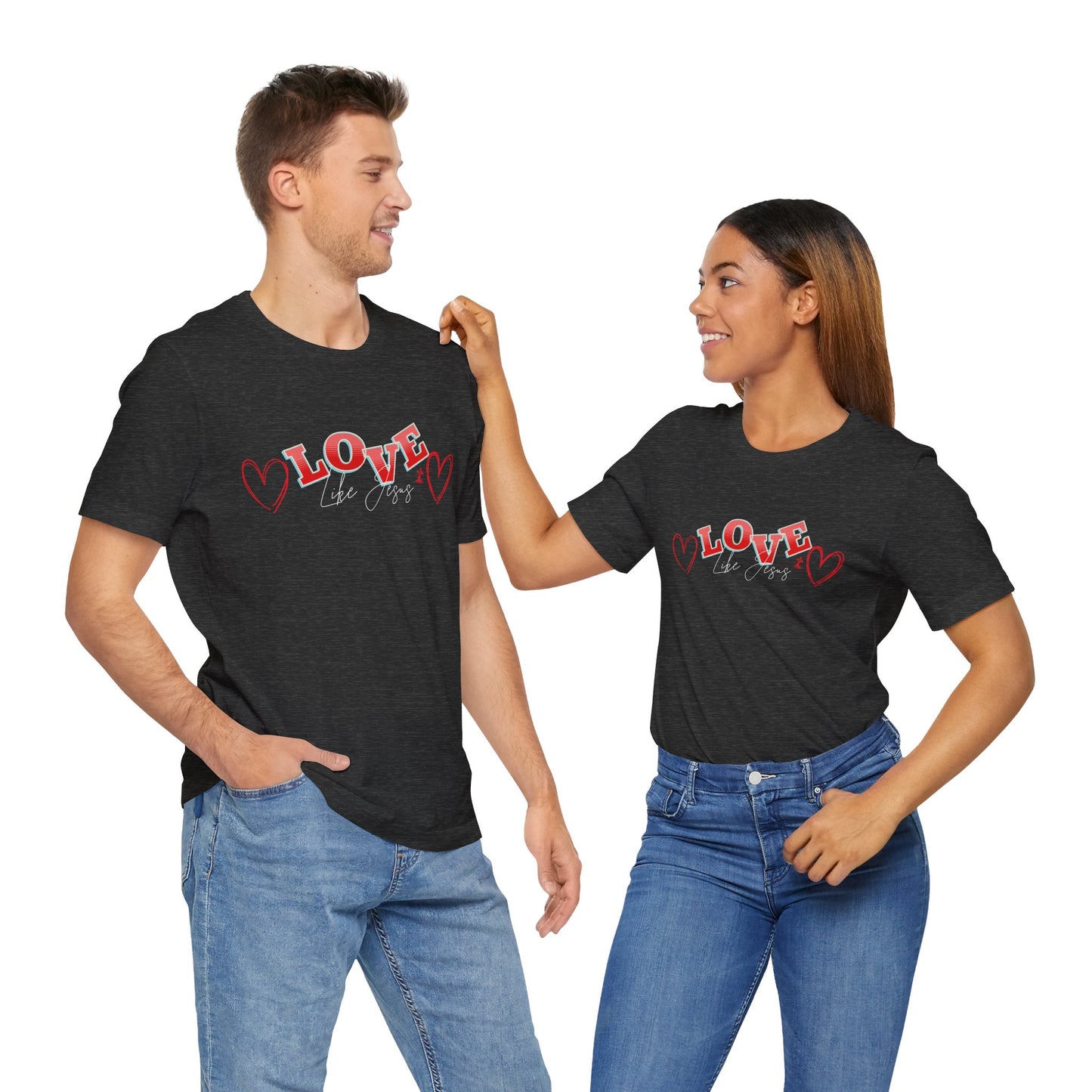 Love Like Jesus T-Shirt, Christian Religious Tee, Inspirational Shirt, Faith Gift, Unisex Jersey, Short Sleeve Top