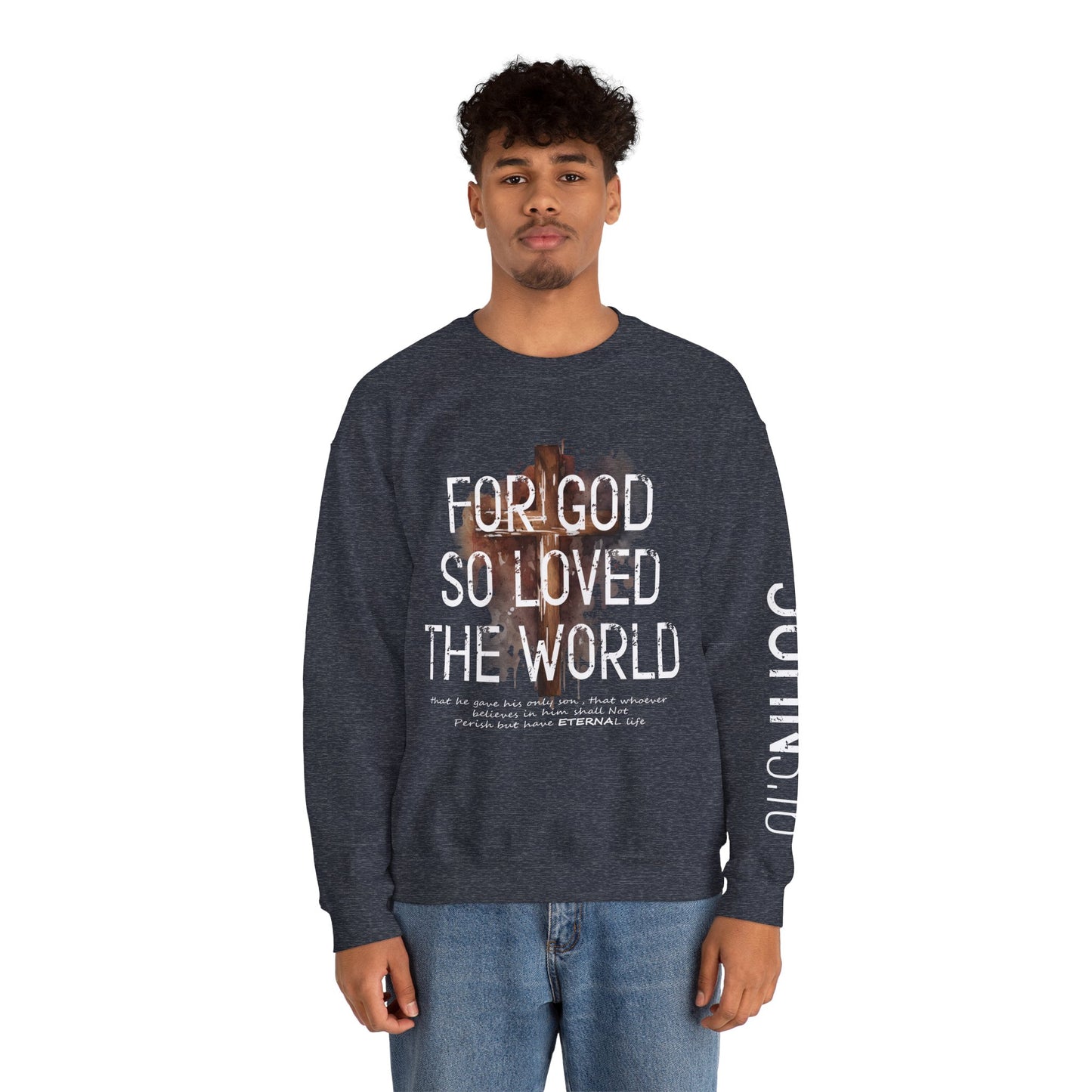 Heavenly Threads - Bible Verse Unisex Sweatshirt, Christian Apparel, Inspirational Jumper, Faith Crewneck, Religious Gift for Him or Her