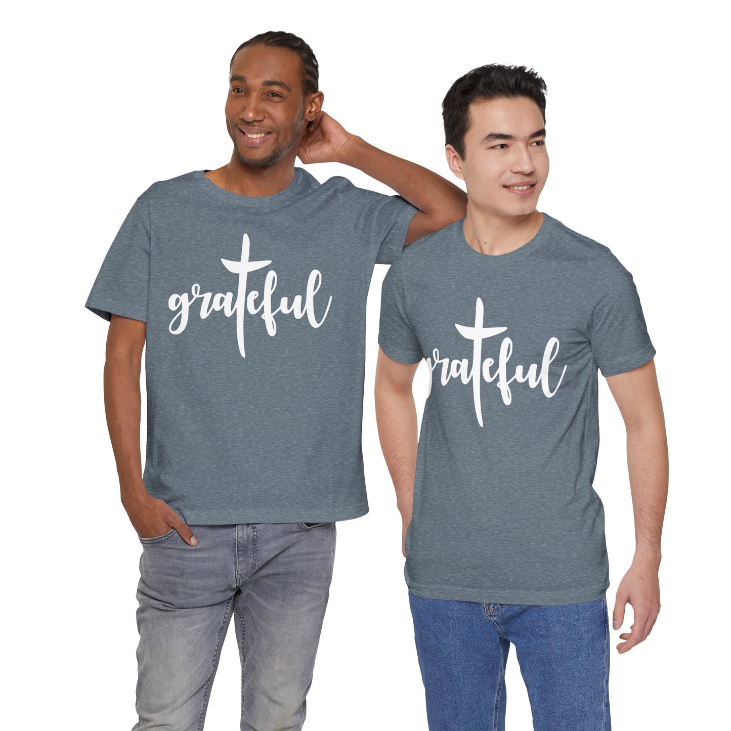 Grateful Cross Unisex Tee, Religious Shirt, Christian T-Shirt, Faith Apparel, Inspirational Top