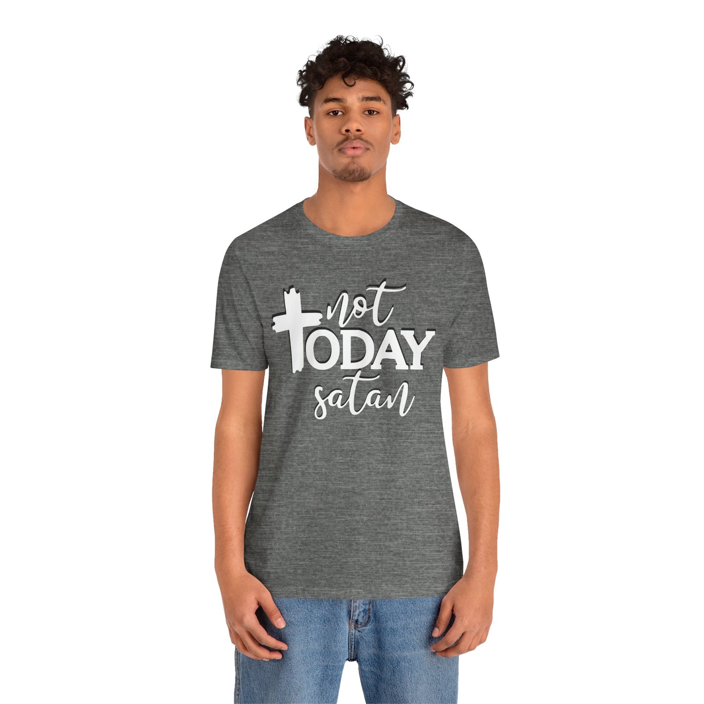 Bold Graphic Tee: Embrace the Sass with, "Not Today Satan" Graphic Tee, Funny T-Shirt, Vintage Tee, Sarcastic Shirt, Statement Tee