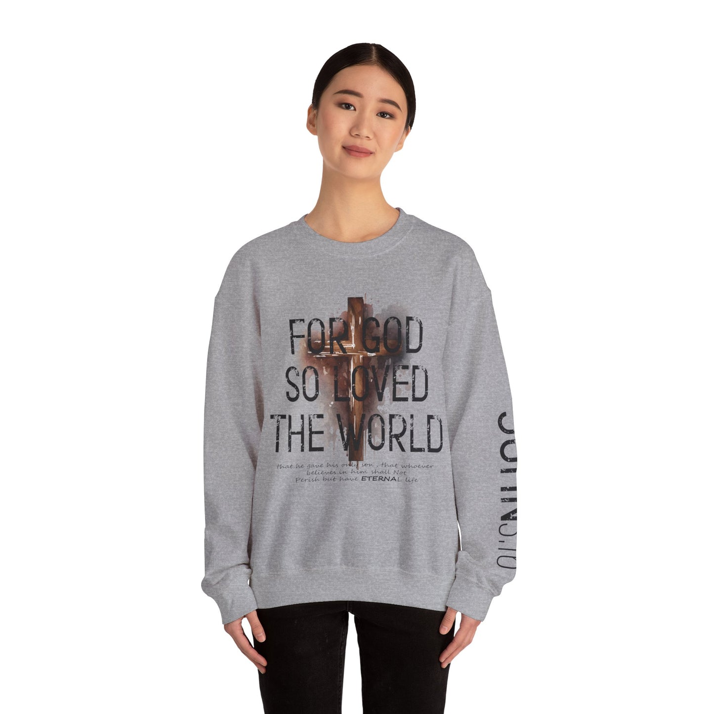 Heavenly Threads - Bible Verse Unisex Sweatshirt, Christian Apparel, Inspirational Jumper, Faith Crewneck, Religious Gift for Him or Her