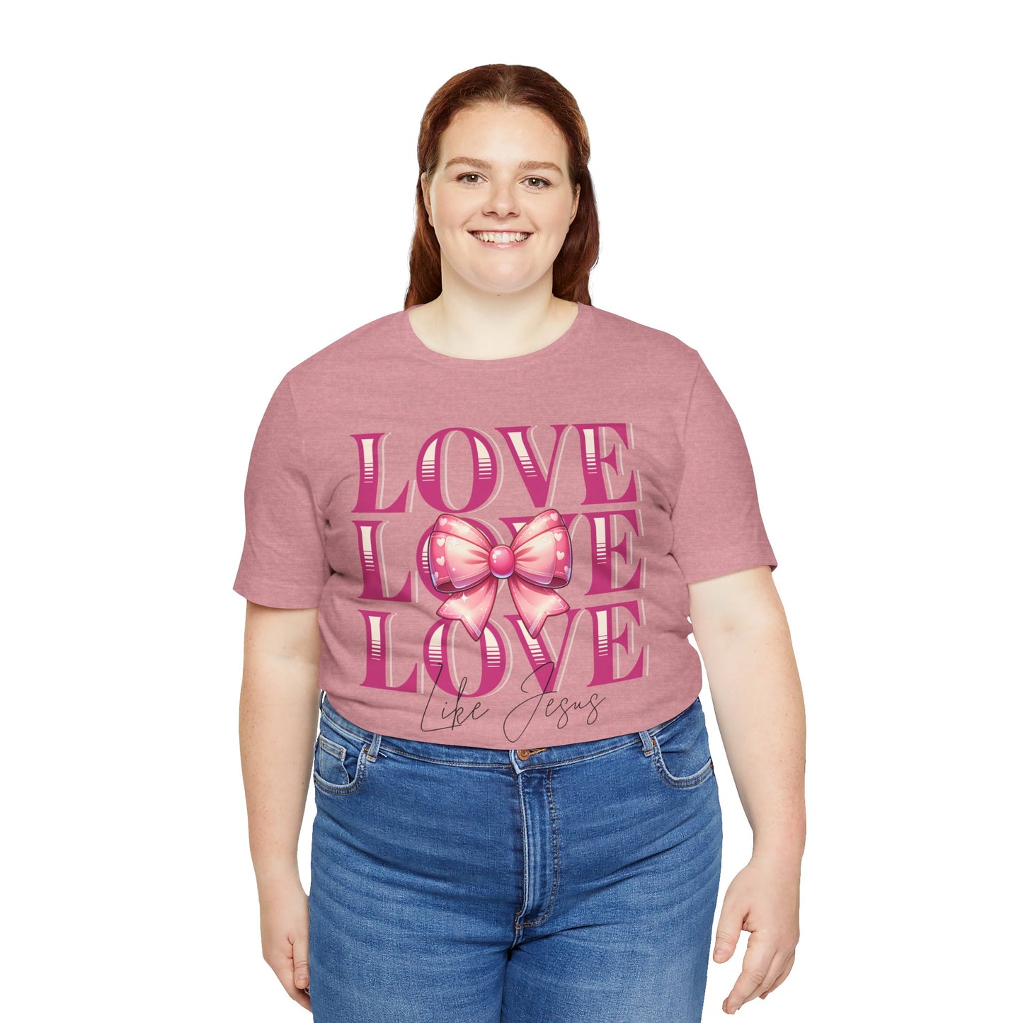 Love Like Jesus Tee, Cute Christian Shirt, Inspirational Tee, Gift for Her, Faith-Based Fashion, Summer Outfit