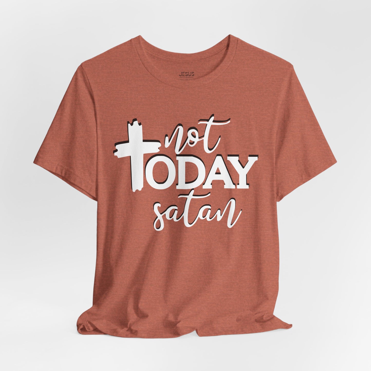 Bold Graphic Tee: Embrace the Sass with, "Not Today Satan" Graphic Tee, Funny T-Shirt, Vintage Tee, Sarcastic Shirt, Statement Tee