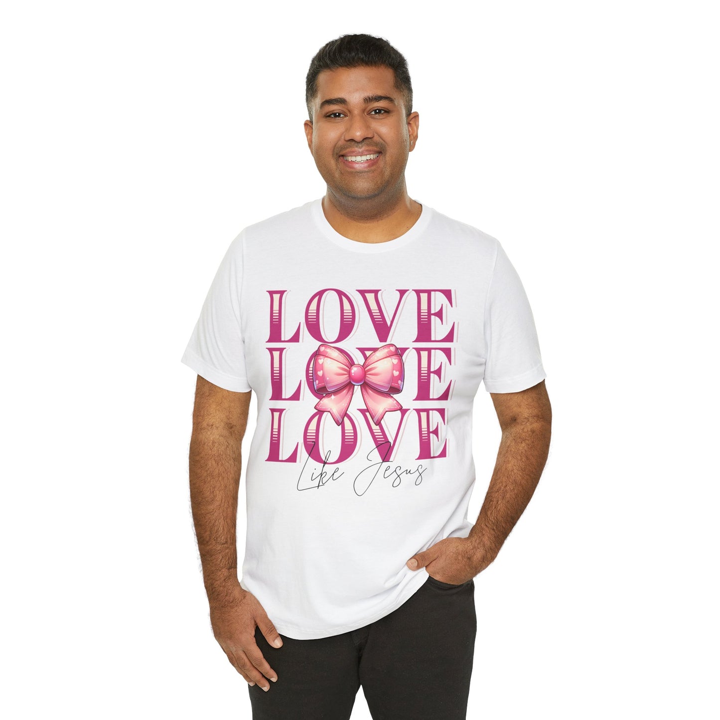 Love Like Jesus Tee, Cute Christian Shirt, Inspirational Tee, Gift for Her, Faith-Based Fashion, Summer Outfit