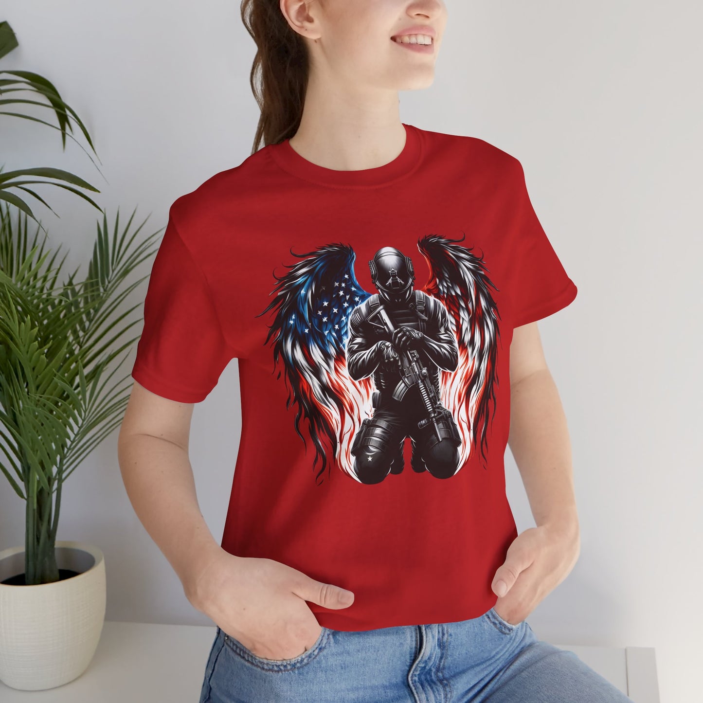 Patriotic Soldier with Angel Tee