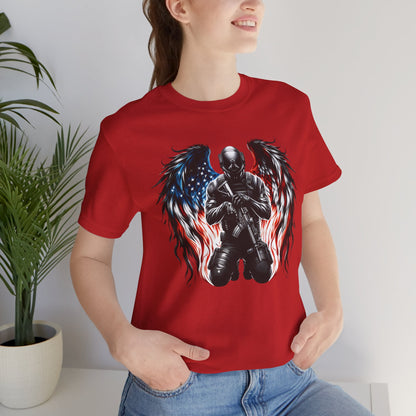 Patriotic Soldier with Angel Tee