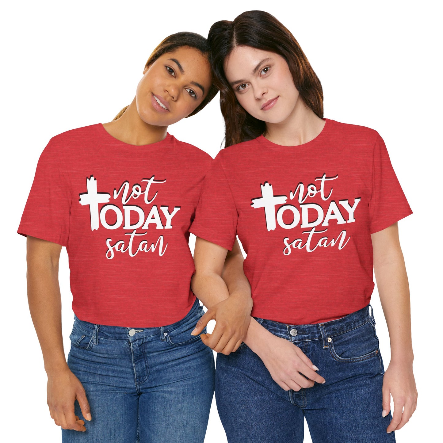 Bold Graphic Tee: Embrace the Sass with, "Not Today Satan" Graphic Tee, Funny T-Shirt, Vintage Tee, Sarcastic Shirt, Statement Tee