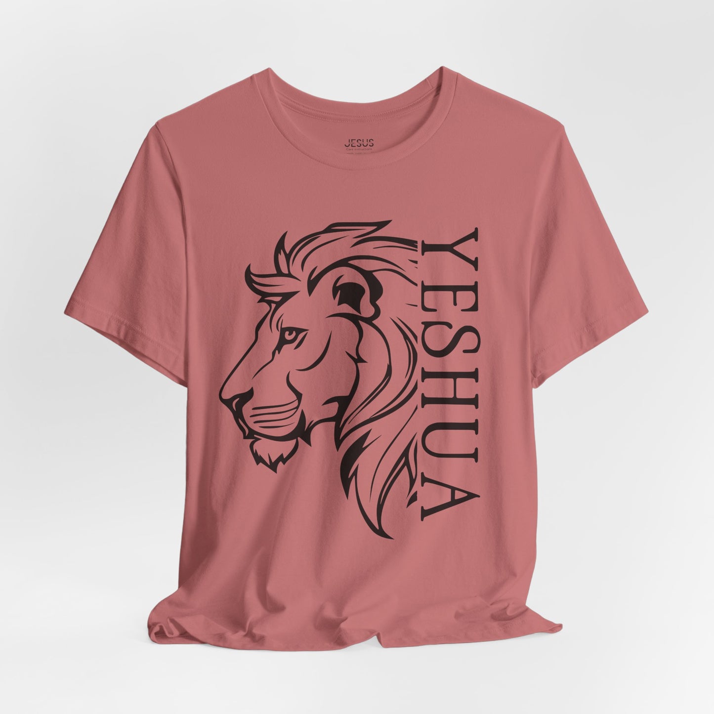 Yeshua Lion Tee Unisex Jersey Short Sleeve Tshirt, Hebraic Messianic Christian Apparel, Lion of Judah Shirt, Religious Graphic Tee, Biblical