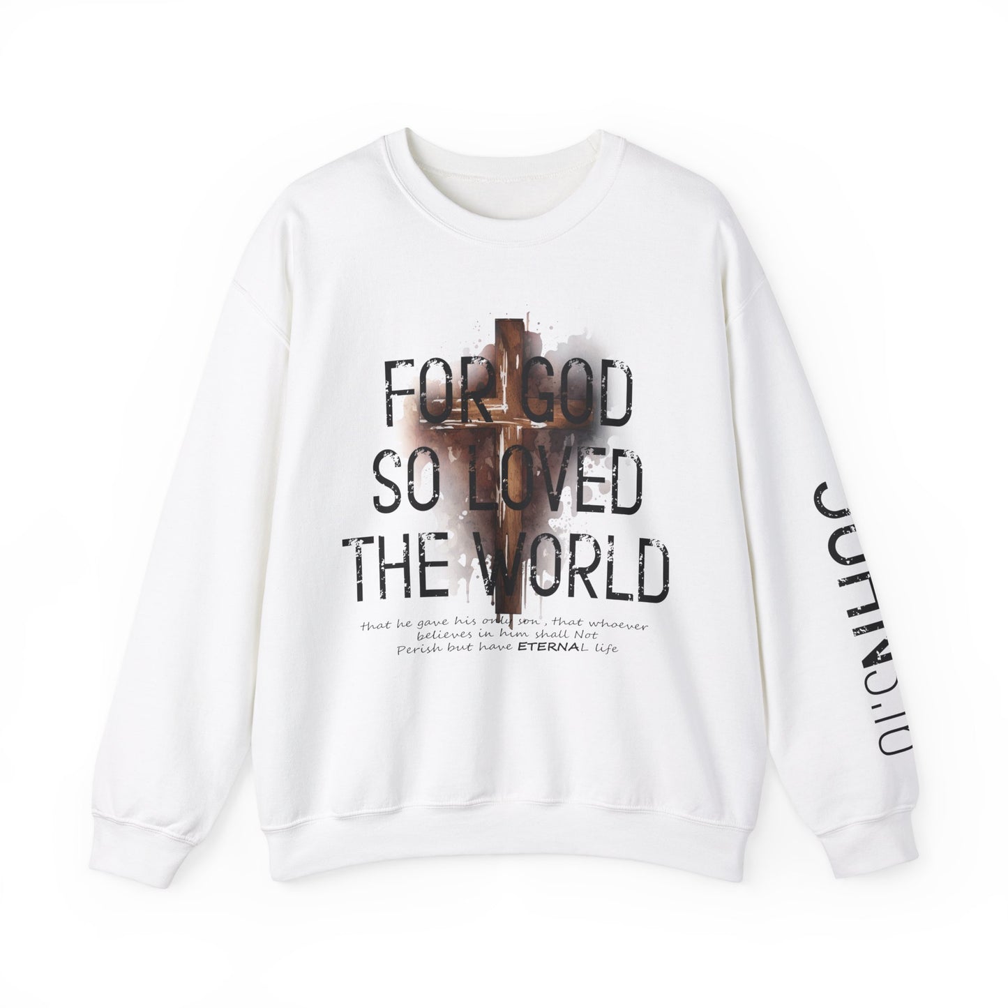 Heavenly Threads - Bible Verse Unisex Sweatshirt, Christian Apparel, Inspirational Jumper, Faith Crewneck, Religious Gift for Him or Her