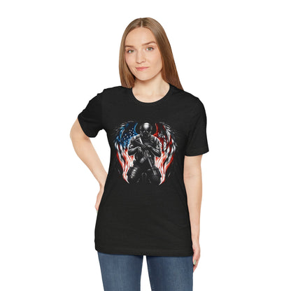 Patriotic Soldier with Angel Tee