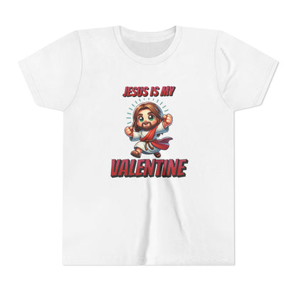 Jesus Is My Valentine Youth Tee, Cute Christian Shirt, Valentine's Day Gift, Kids Graphic Tee, Religious Youth Apparel