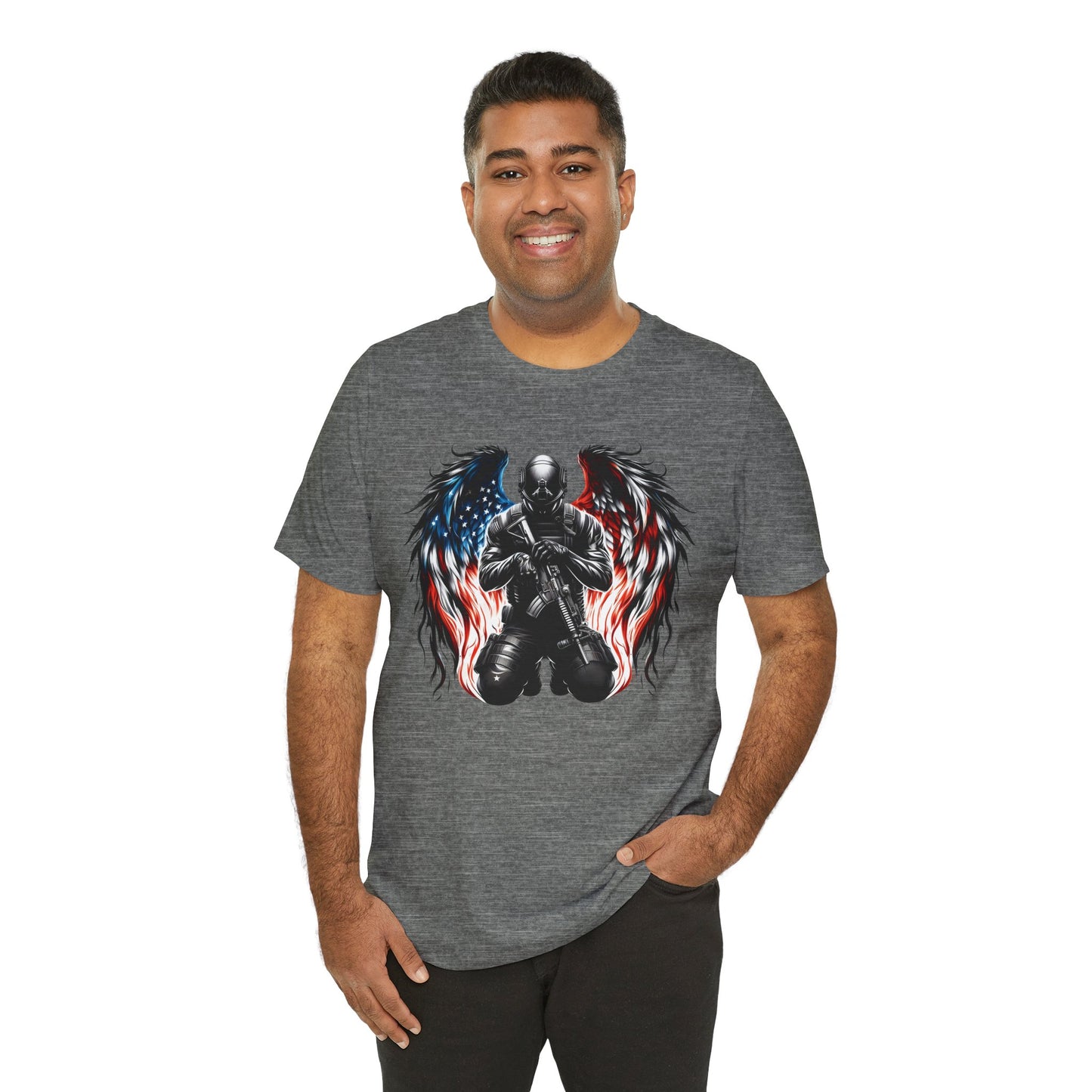 Patriotic Soldier with Angel Tee