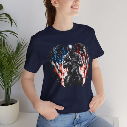 Patriotic Soldier with Angel Tee