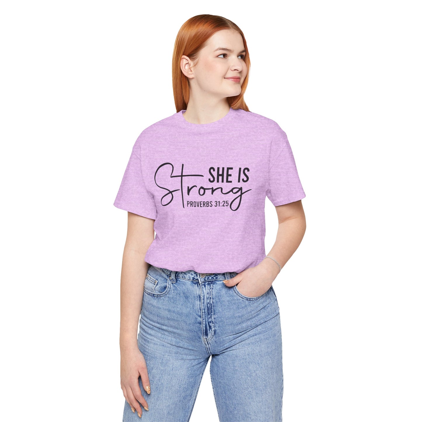 She is Strong Unisex Tee, Empowering Tshirt, Feminist Shirt, Inspirational Top, Gender Neutral Apparel