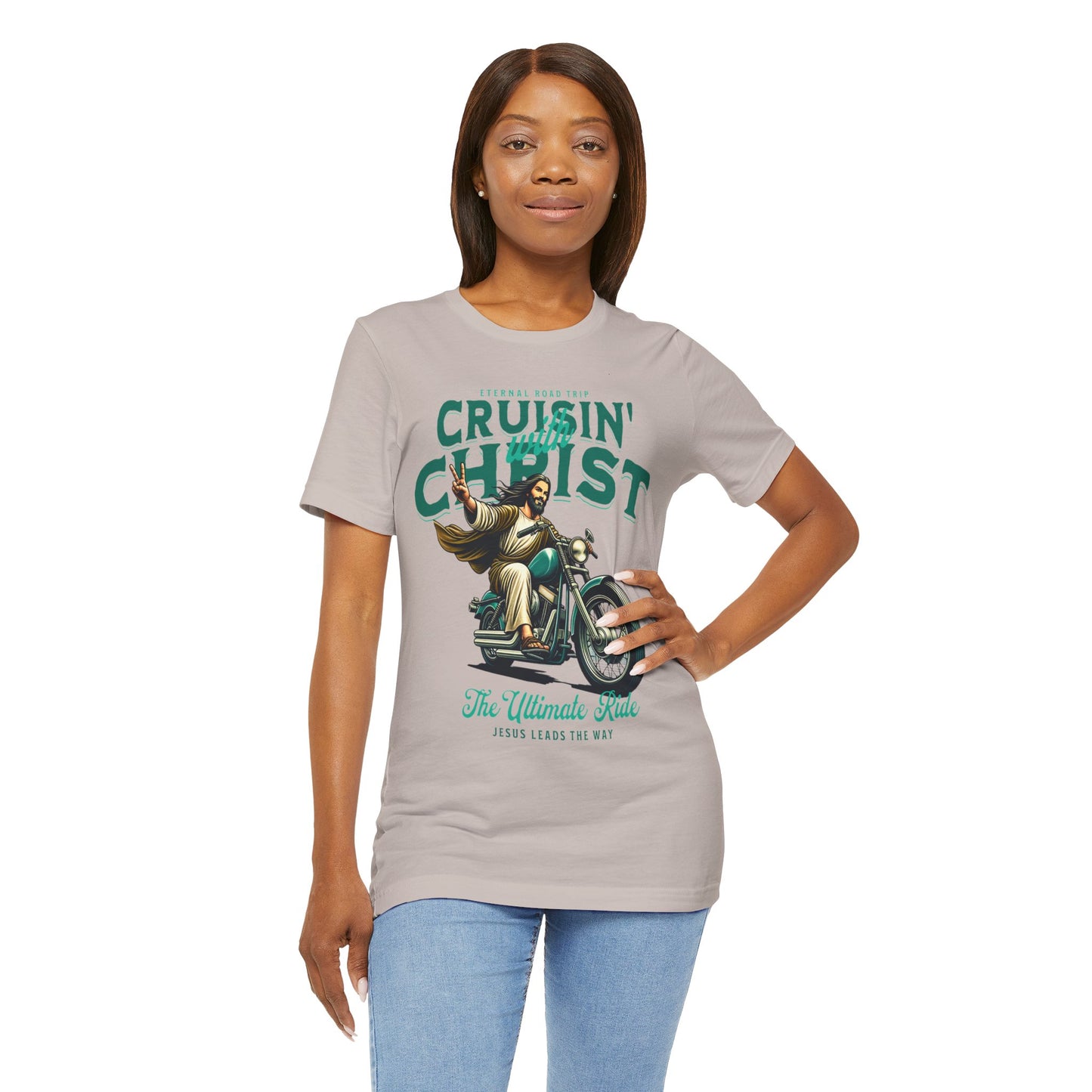 Christian Unisex Tee - Cruisin' with Christ Design