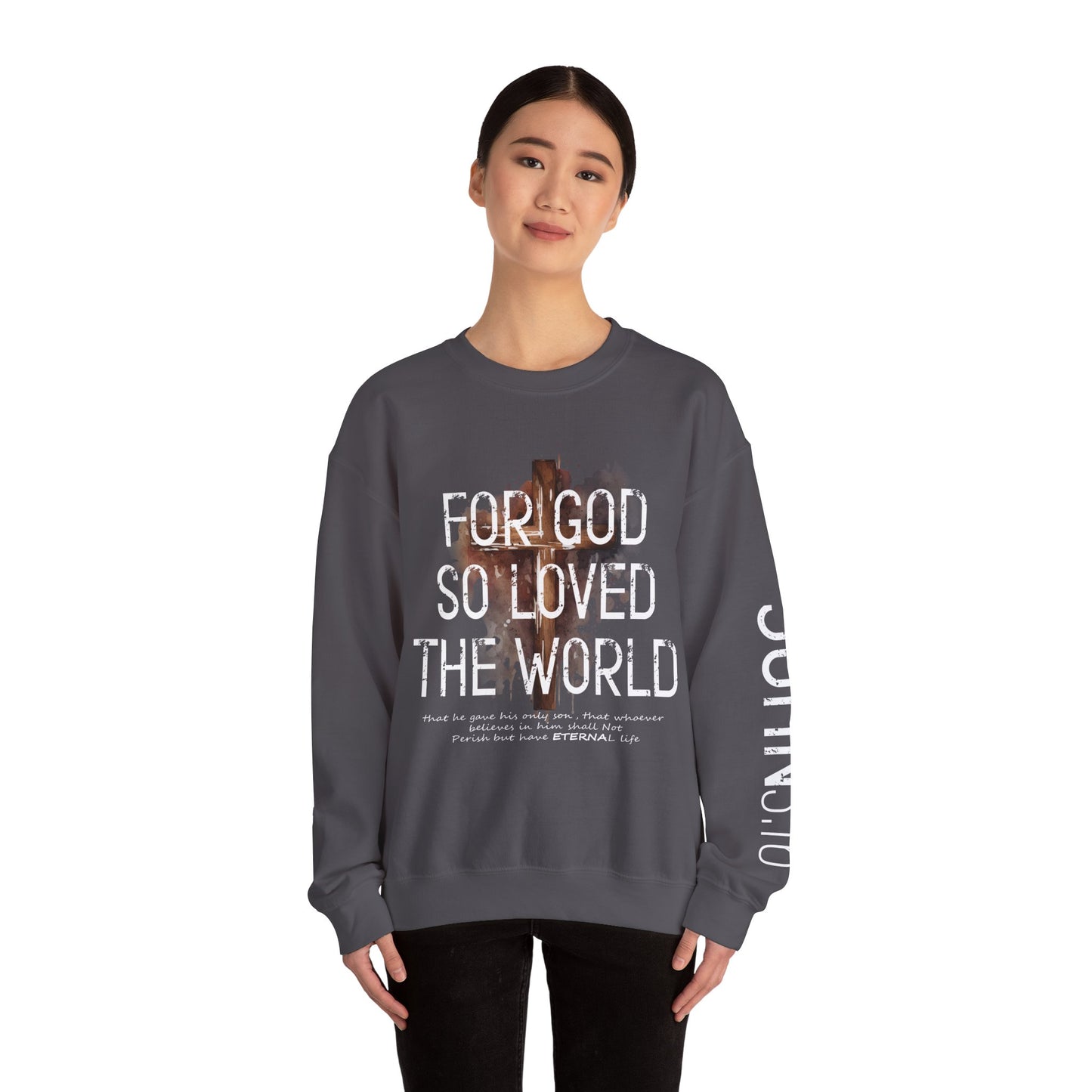 Heavenly Threads - Bible Verse Unisex Sweatshirt, Christian Apparel, Inspirational Jumper, Faith Crewneck, Religious Gift for Him or Her