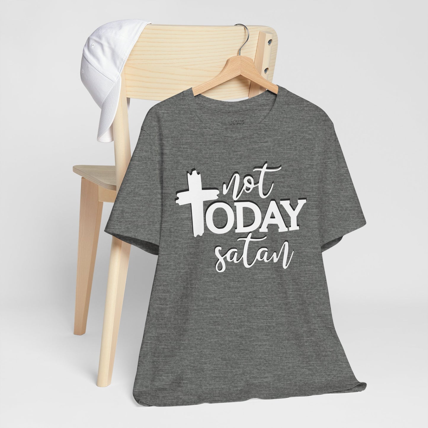 Bold Graphic Tee: Embrace the Sass with, "Not Today Satan" Graphic Tee, Funny T-Shirt, Vintage Tee, Sarcastic Shirt, Statement Tee