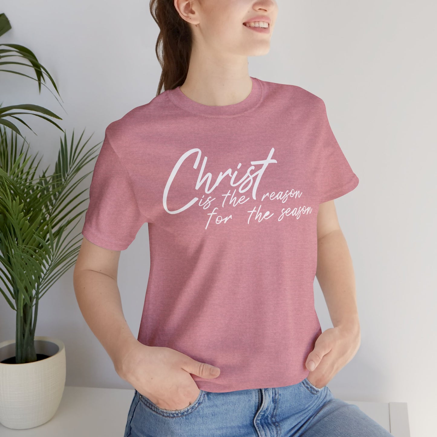 Wear Your Beliefs: Christ is the Reason Unisex Tee, Religious Short Sleeve T-Shirt, Inspirational Christian Clothing, Faith Tee