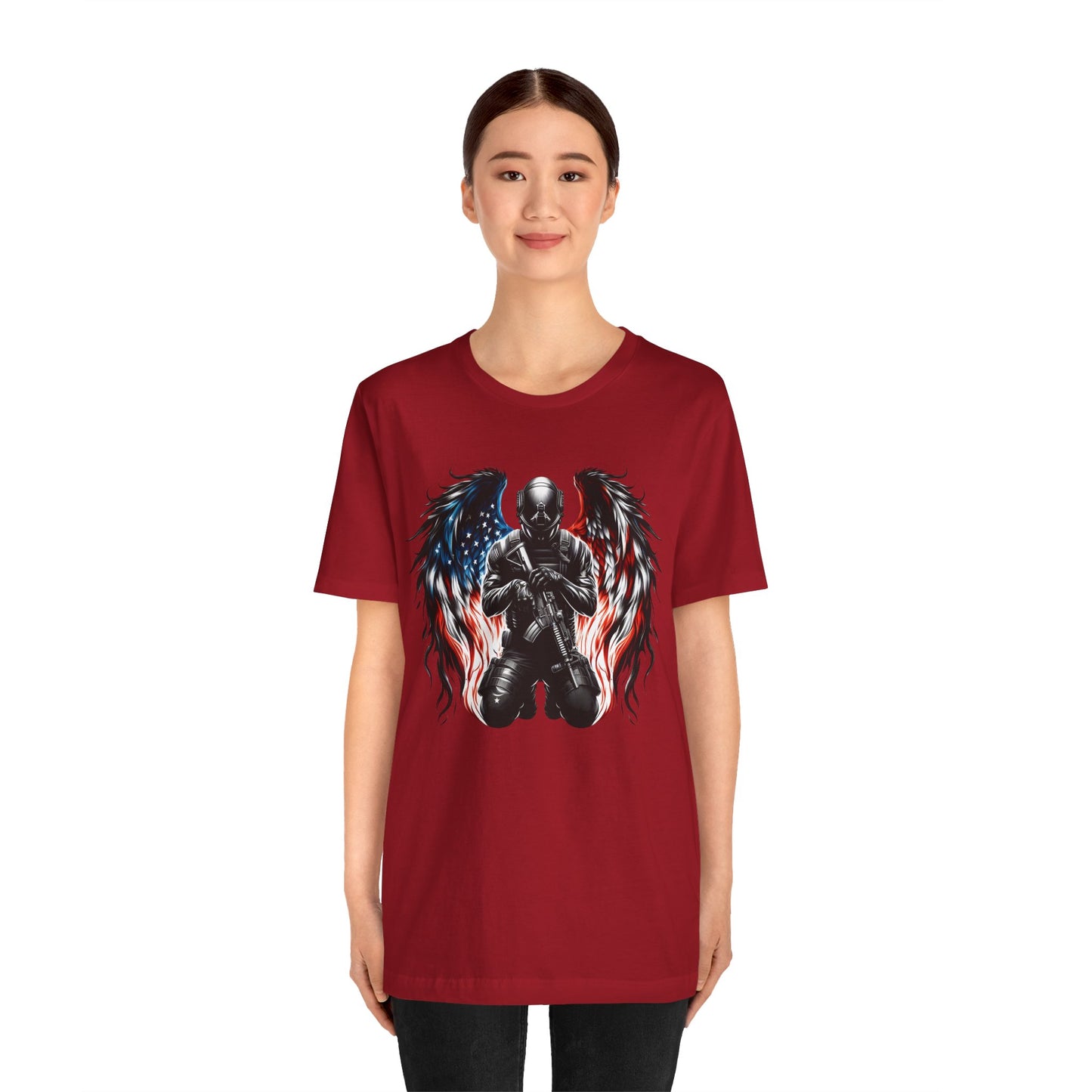 Patriotic Soldier with Angel Tee