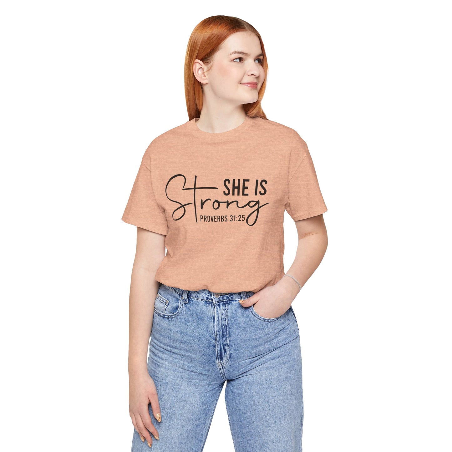 She is Strong Unisex Tee, Empowering Tshirt, Feminist Shirt, Inspirational Top, Gender Neutral Apparel