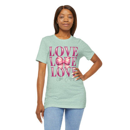 Love Like Jesus Tee, Cute Christian Shirt, Inspirational Tee, Gift for Her, Faith-Based Fashion, Summer Outfit