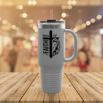 Travel Mug - Man of Faith Design Insulated 40oz