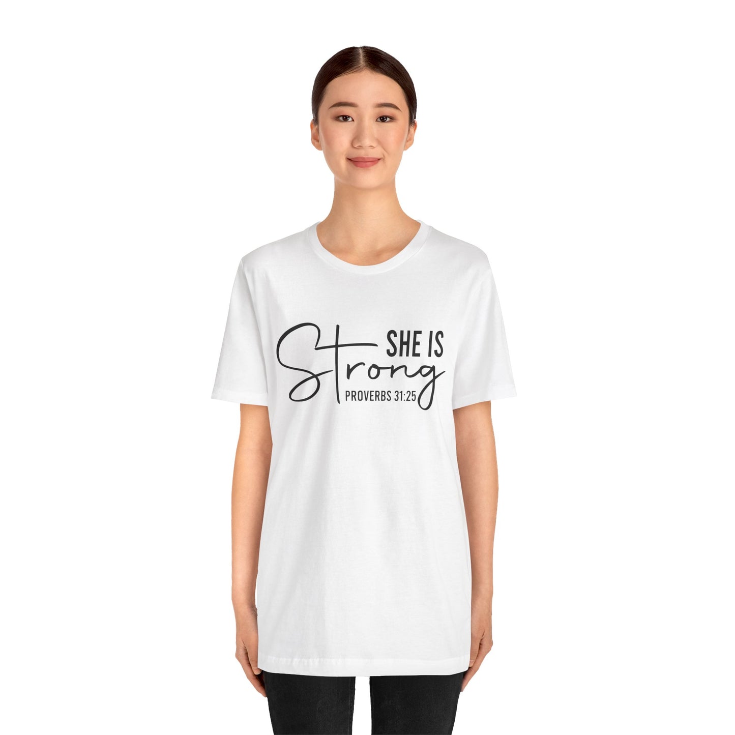 She is Strong Unisex Tee, Empowering Tshirt, Feminist Shirt, Inspirational Top, Gender Neutral Apparel