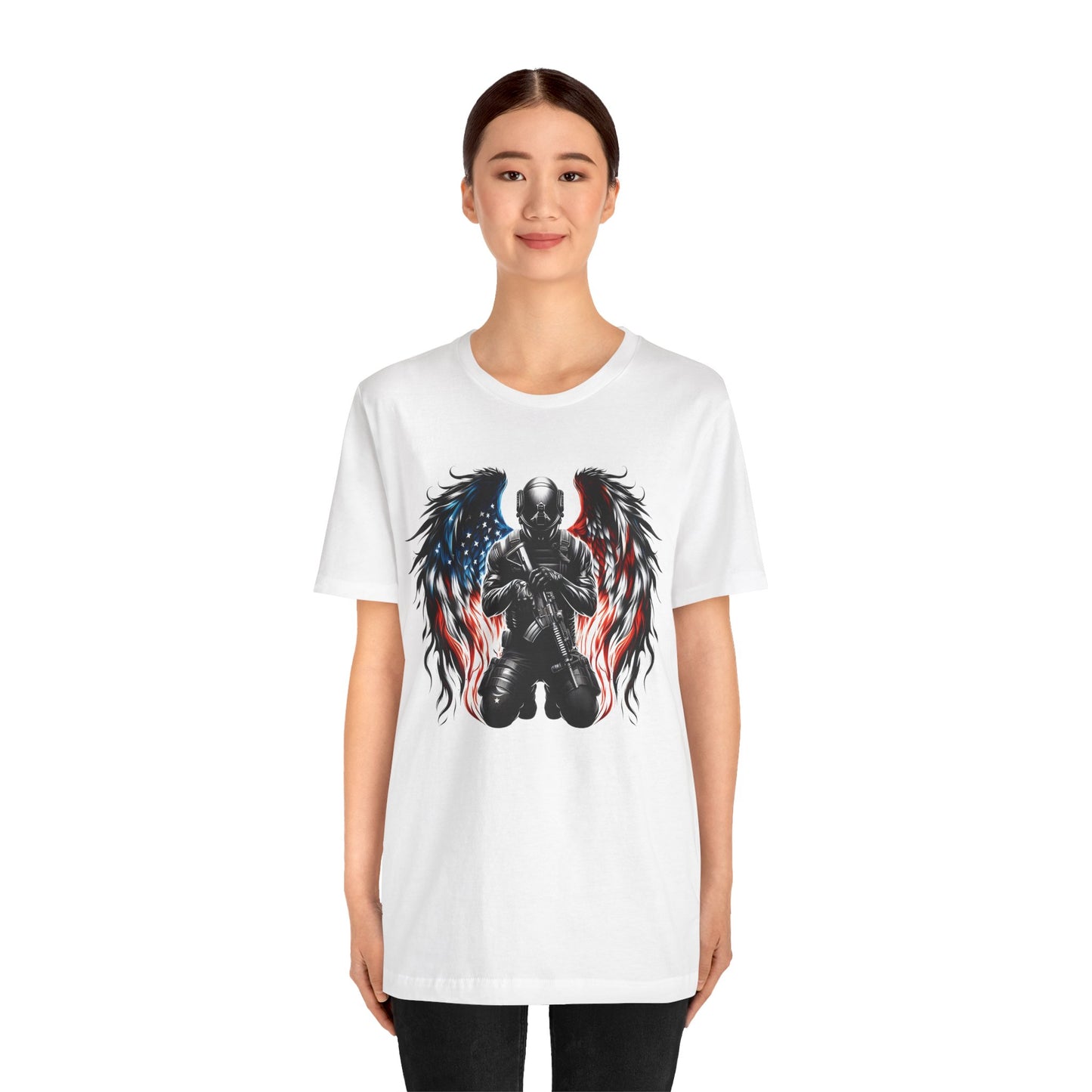 Patriotic Soldier with Angel Tee