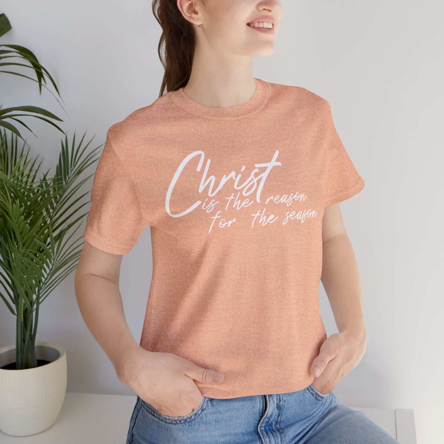 Wear Your Beliefs: Christ is the Reason Unisex Tee, Religious Short Sleeve T-Shirt, Inspirational Christian Clothing, Faith Tee