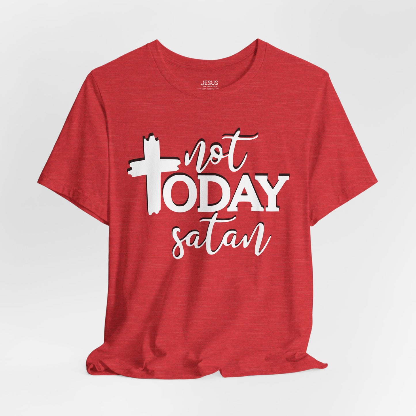 Bold Graphic Tee: Embrace the Sass with, "Not Today Satan" Graphic Tee, Funny T-Shirt, Vintage Tee, Sarcastic Shirt, Statement Tee