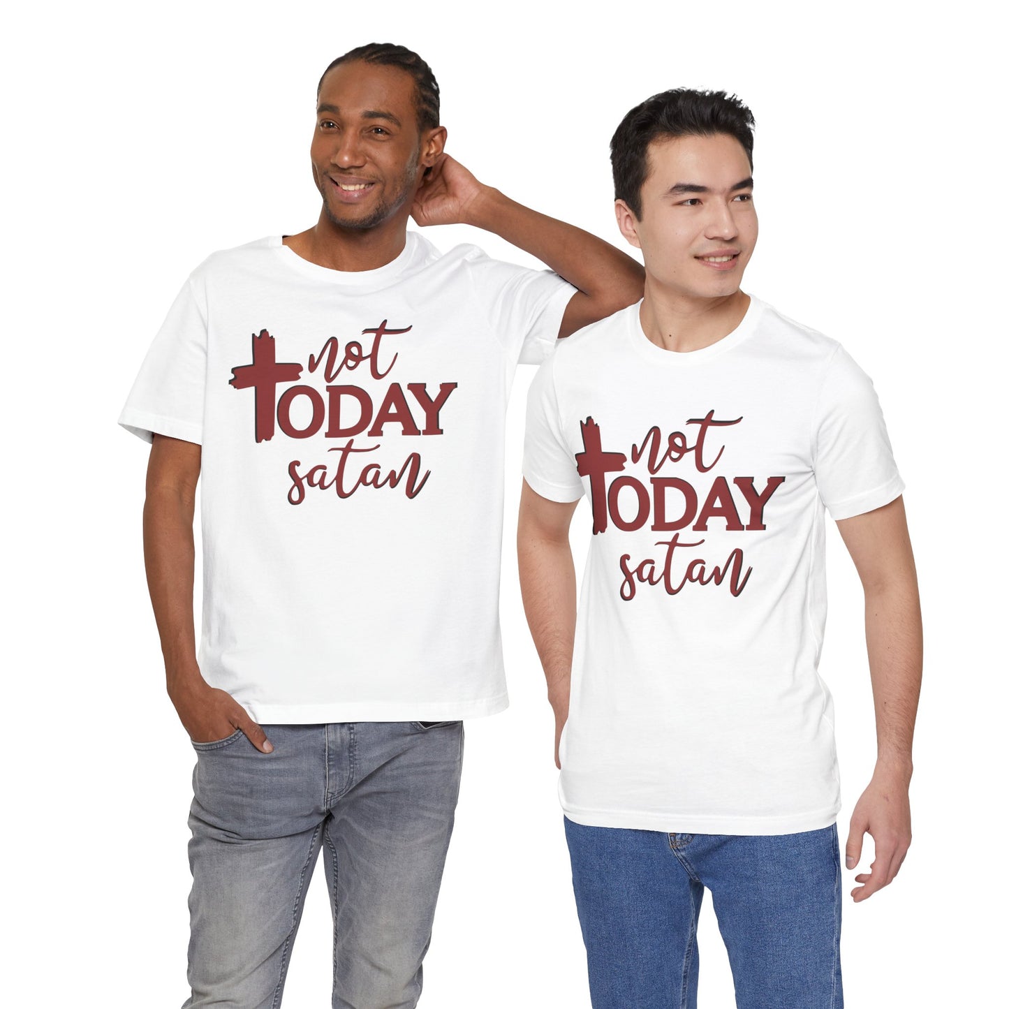 Bold Graphic Tee: Embrace the Sass with, "Not Today Satan" Graphic Tee, Funny T-Shirt, Vintage Tee, Sarcastic Shirt, Statement Tee