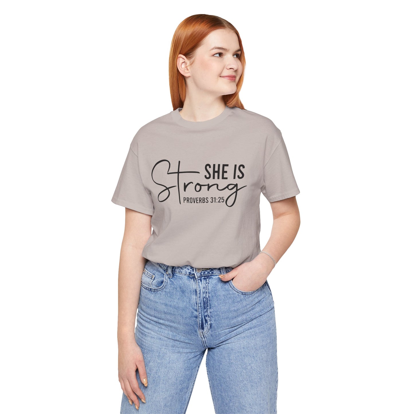 She is Strong Unisex Tee, Empowering Tshirt, Feminist Shirt, Inspirational Top, Gender Neutral Apparel