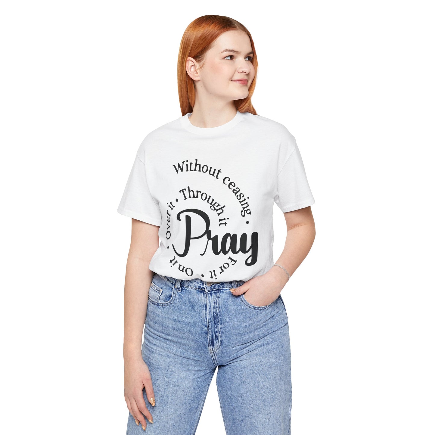 Pray Through It Unisex T-Shirt, Inspirational Graphic Tee, Religious Shirt, Christian Gift, Meditation Top