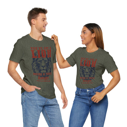 Lionhearted Praise Unisex Tee, Bold Graphic Shirt, Christian Apparel, Inspirational T-Shirt, Faith-Based Gift, Casual Wear