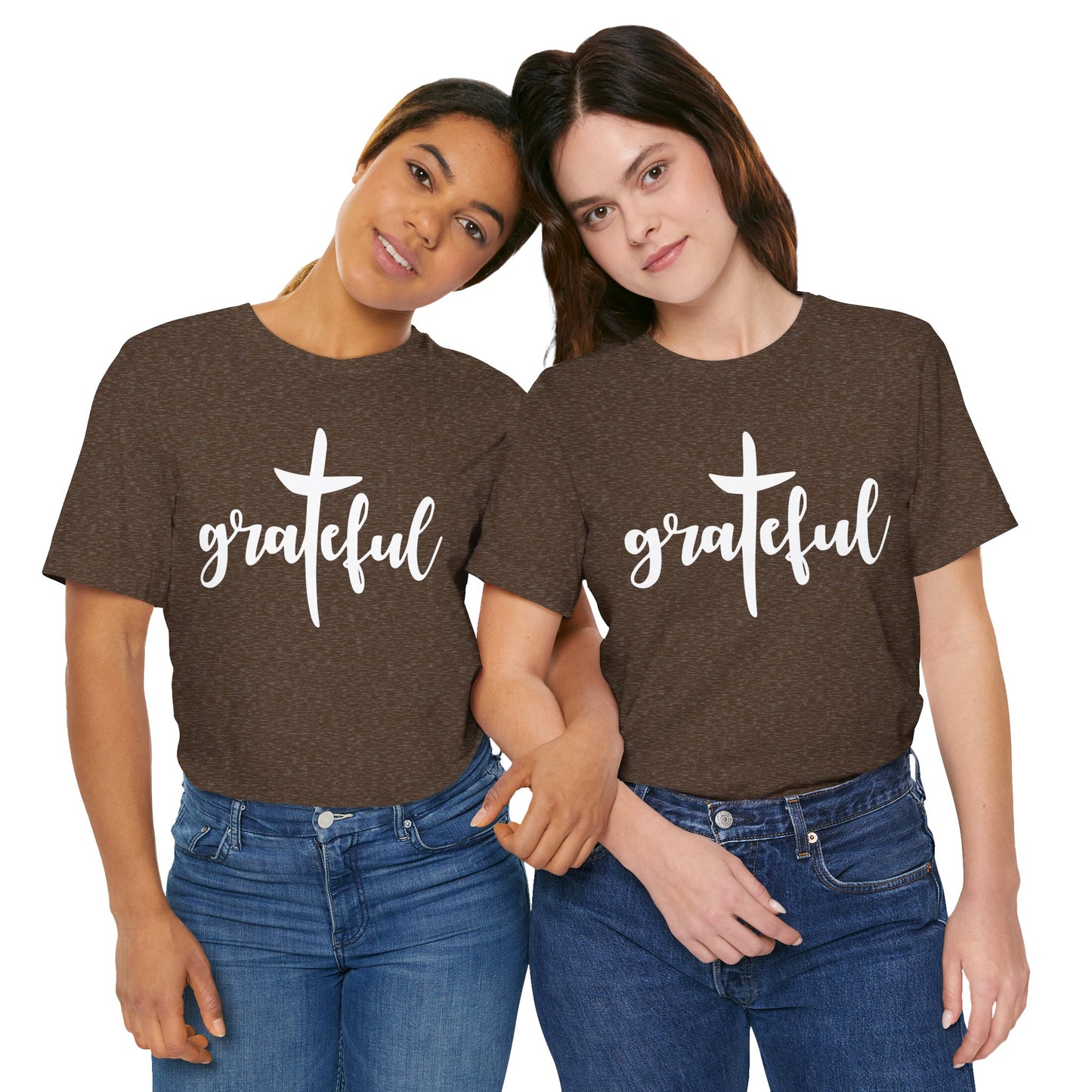 Grateful Cross Unisex Tee, Religious Shirt, Christian T-Shirt, Faith Apparel, Inspirational Top