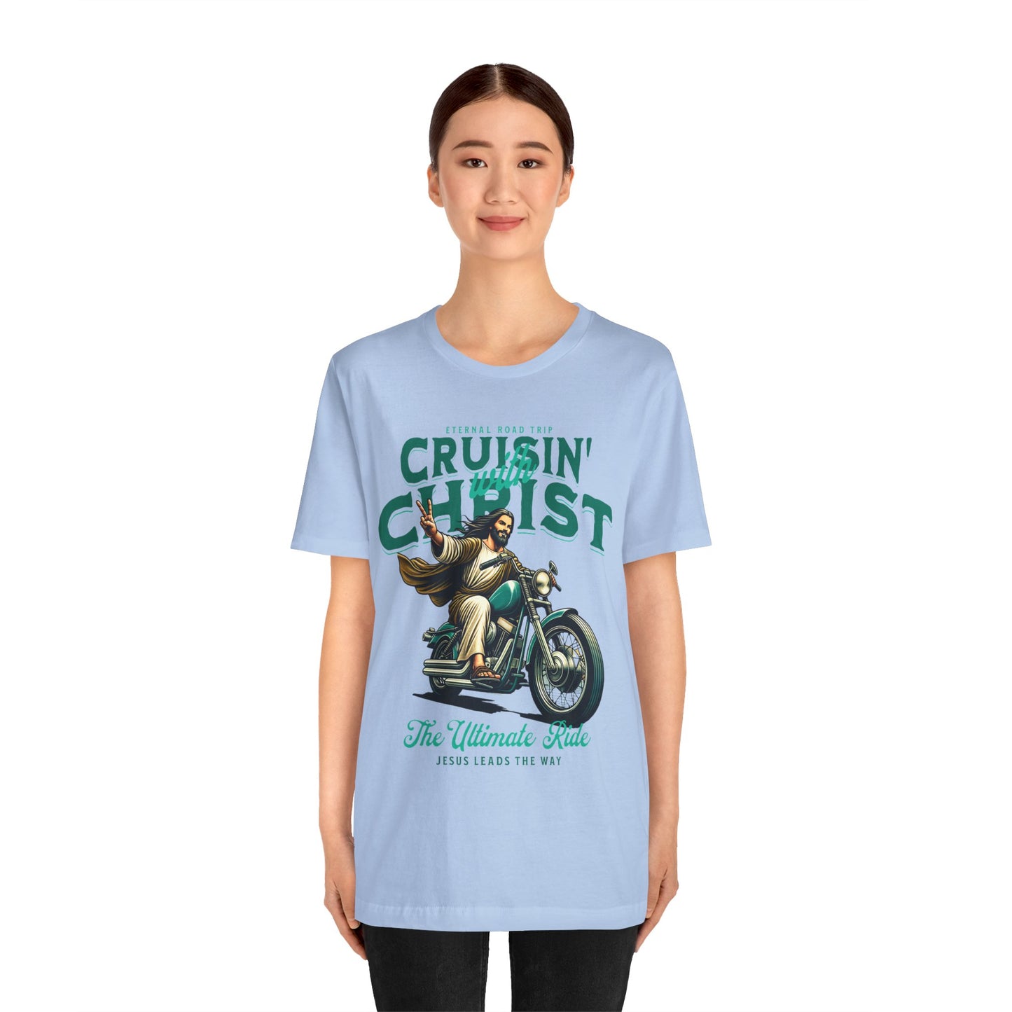 Christian Unisex Tee - Cruisin' with Christ Design