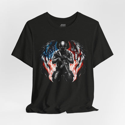 Patriotic Soldier with Angel Tee