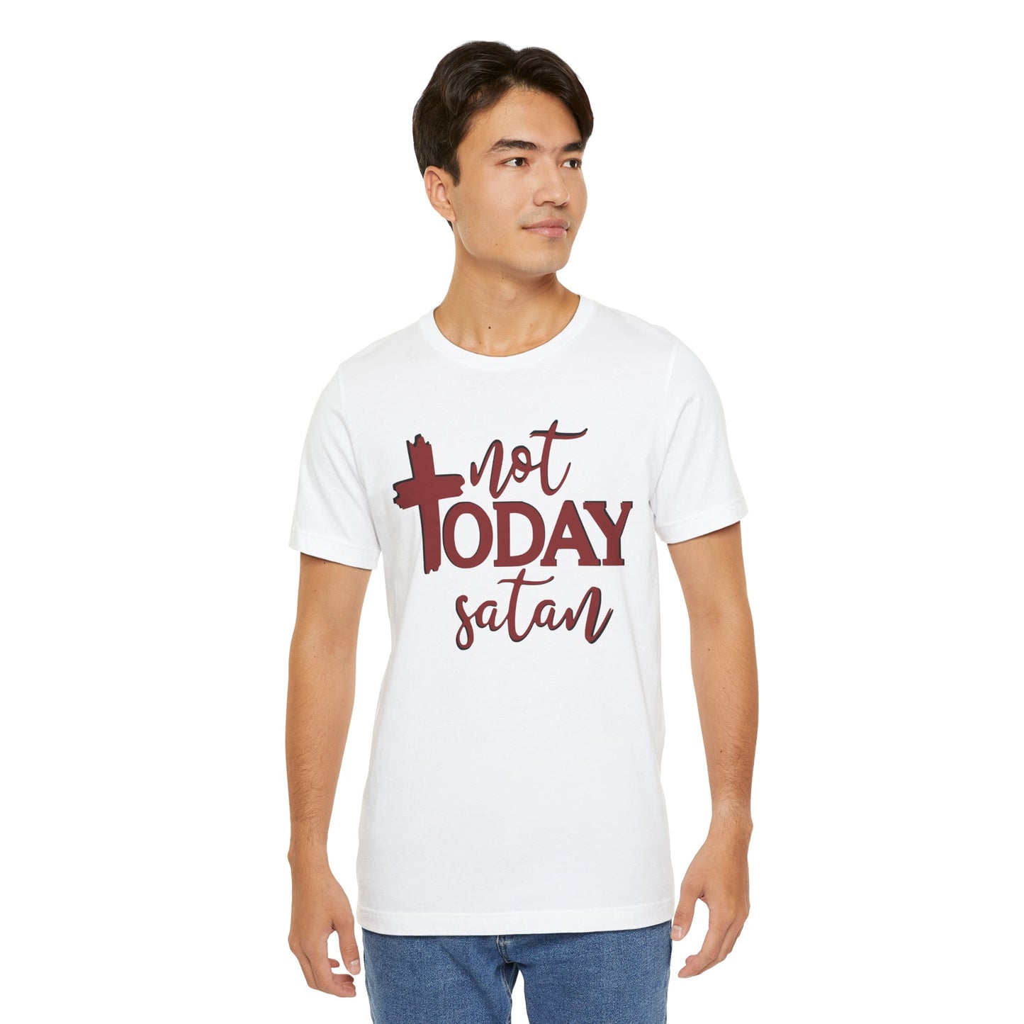 Bold Graphic Tee: Embrace the Sass with, "Not Today Satan" Graphic Tee, Funny T-Shirt, Vintage Tee, Sarcastic Shirt, Statement Tee