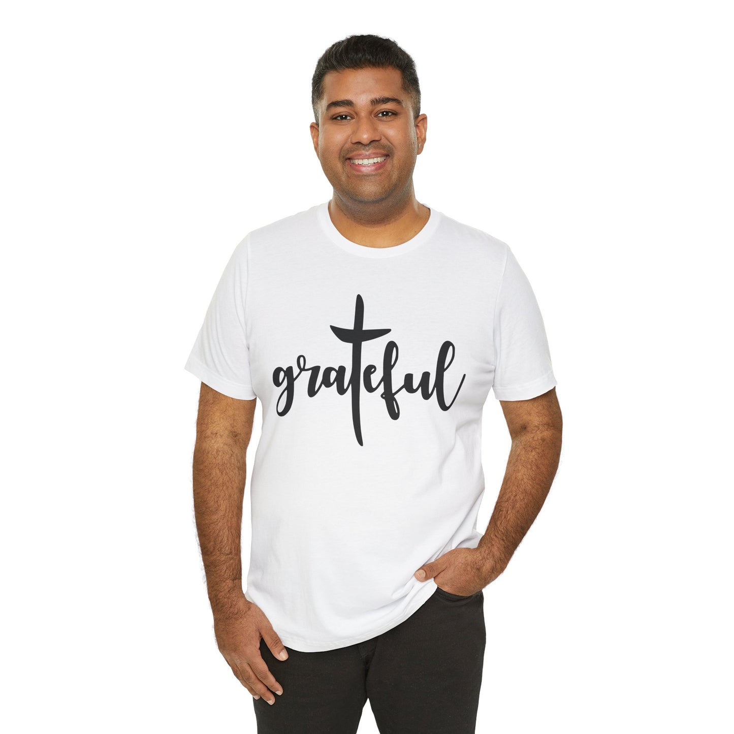 Grateful Cross Unisex Tee, Religious Shirt, Christian T-Shirt, Faith Apparel, Inspirational Top