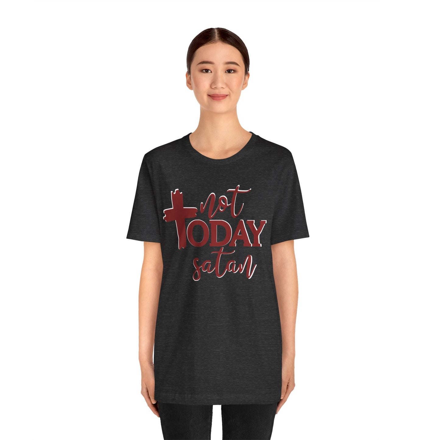 Bold Graphic Tee: Embrace the Sass with, "Not Today Satan" Graphic Tee, Funny T-Shirt, Vintage Tee, Sarcastic Shirt, Statement Tee