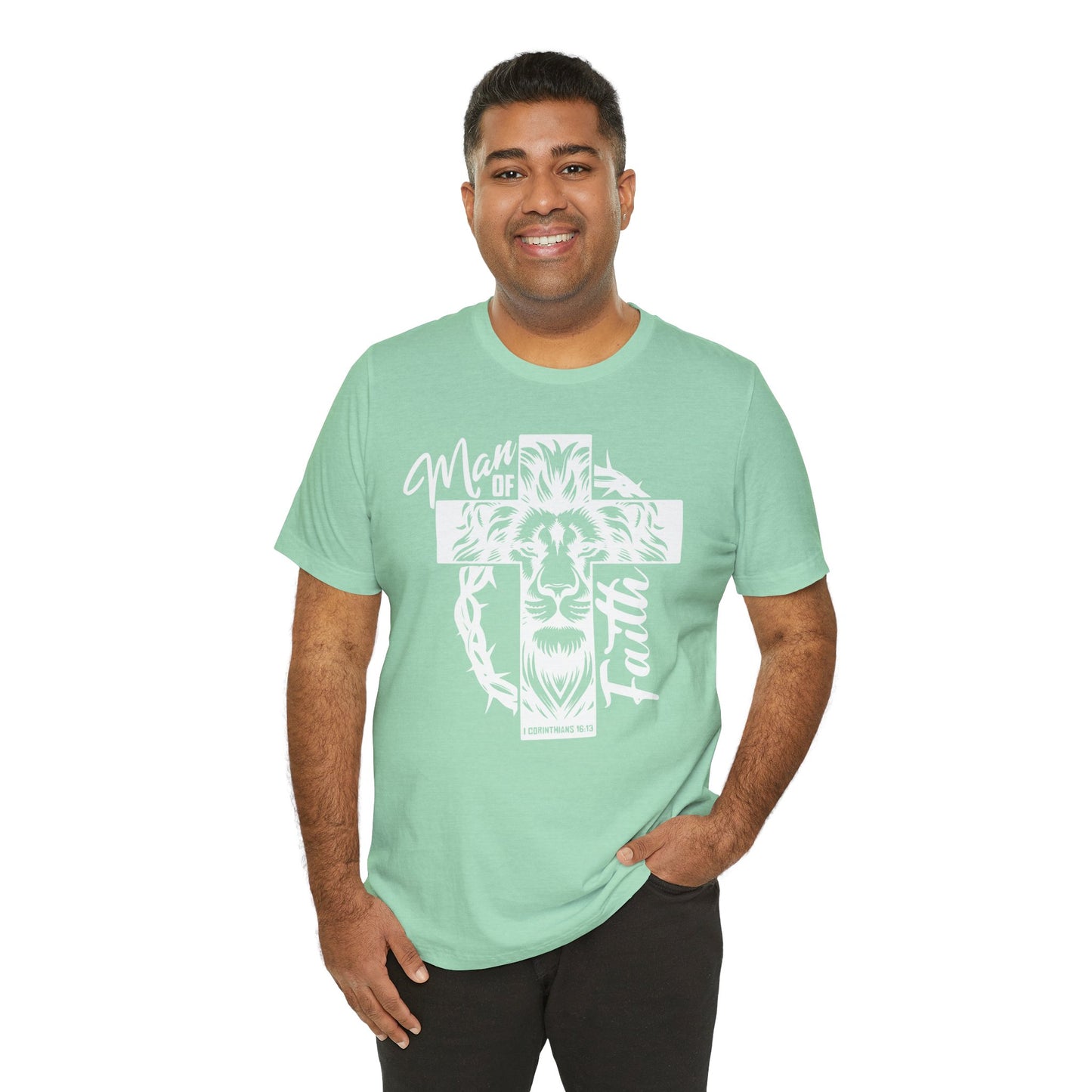 Man of Faith Unisex Jersey Short Sleeve Tee