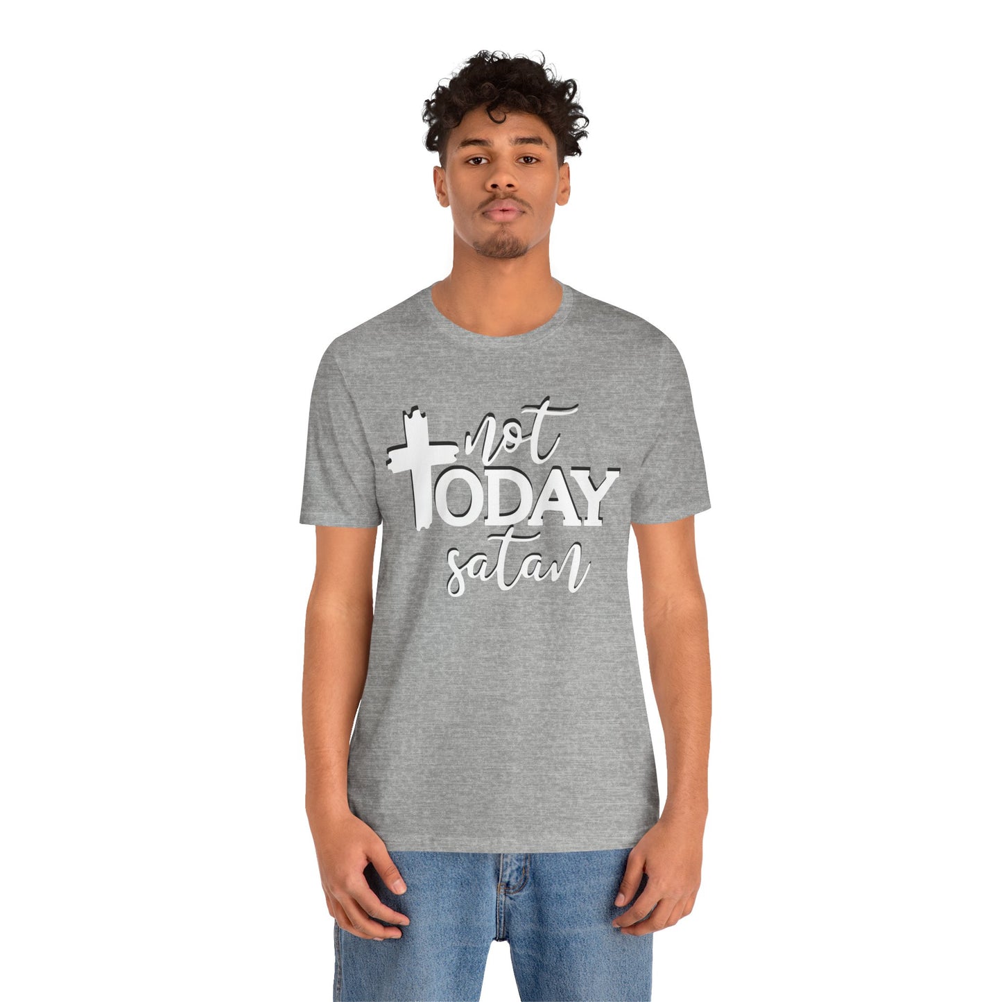 Bold Graphic Tee: Embrace the Sass with, "Not Today Satan" Graphic Tee, Funny T-Shirt, Vintage Tee, Sarcastic Shirt, Statement Tee